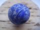 Rare Byzantine Period Cobalt Blue & Light Blue Spherical Mosaic Glass Bead Roman photo 6