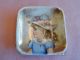 Antique Vintage Miniature Porcelain Plate With A Hand Painted Portrait Of A Girl Cups & Saucers photo 1