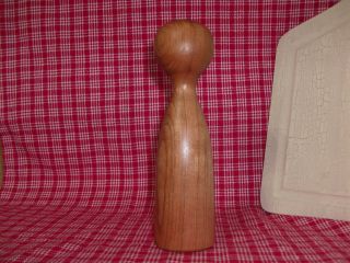 Spalted Cherry Kitchen Garlic Spice Herb Grinder Crusher Wooden Mortar Pestle photo