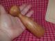 Spalted Cherry Kitchen Garlic Spice Herb Grinder Crusher Wooden Mortar Pestle Primitives photo 1