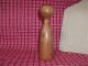 Spalted Cherry Kitchen Garlic Spice Herb Grinder Crusher Wooden Mortar Pestle Primitives photo 2