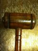 Antique Wooden Gavel With Metal Tips Primitives photo 2
