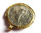 85 A.  D British Found Domitian Roman Period Silver Denarius Coin Set Gold Pendant British photo 2