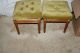 Pair Midcentury Boudoir Tufted Resting Benches Post-1950 photo 1
