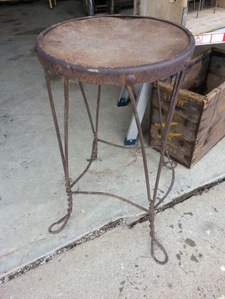 Industrial Age - Steampunk - Primitive - Ice Cream Parlor - Twisted Wire Stool - photo