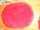 Rya Rug Red Oval 100% Cotton 4x6 Feet Mid Century Moderne Vintage Red Red Red Medium (4x6-6x9) photo 2