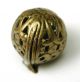 Antique Brass Perfume Button Ball Filigree Cage Design 1890s Buttons photo 1