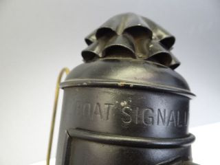 Antique Metal Brass Accent Boat Signal Lantern Kerosene Nautical Maritime Lamp photo