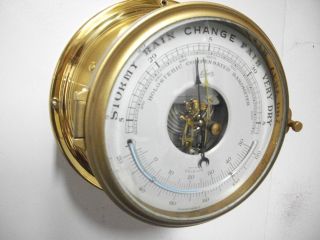Vintage Schatz Mariner Barometer Ships Clock Working photo
