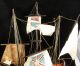 Antique Wooden And Canvas Schooner Sailing Ship Sailboat - 100 Year Old Model Model Ships photo 5