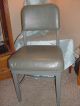 Vtg Mid Century Industrial Age Metal Office Chair Goverment Service ' S Federal So Post-1950 photo 1
