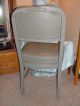 Vtg Mid Century Industrial Age Metal Office Chair Goverment Service ' S Federal So Post-1950 photo 2