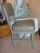 Vtg Mid Century Industrial Age Metal Office Chair Goverment Service ' S Federal So Post-1950 photo 4