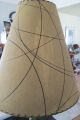 Mid Century Modern/danish Green/brown Pottery Lamp W/cone Shape Fiberglass Shade Mid-Century Modernism photo 9
