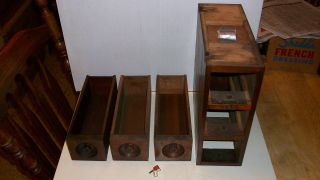 Willcox Gibbs Origiial 3 Wood Drawers And Frame Housing Treadle Sewing Machine photo