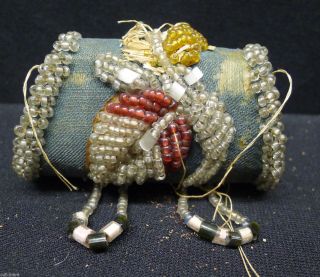 Native American Iroquois Beadwork - - Sewing Pouch - - 1800s - - - - Buy It Now photo