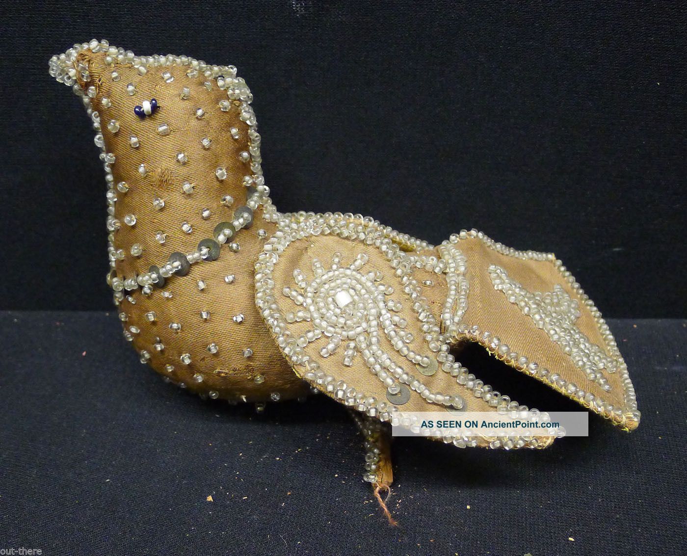 Native American Iroquois Beadwork - - Bird - - Pincushion - - Signed - 1904 - - Buy It Now Pin Cushions photo