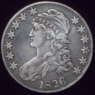 1826 Bust Half Dollar Silver O - 117 Rare Xf Detail Tone Priced To Sell photo