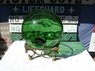 8 Inch - 11 Inch Brass Glass Float Ball Buoy Holder No Ball photo