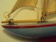 Vintage Wooden & Steel Pond Boat Sail Sailboat England Birkenhead Star Yacht Sy3 Model Ships photo 4