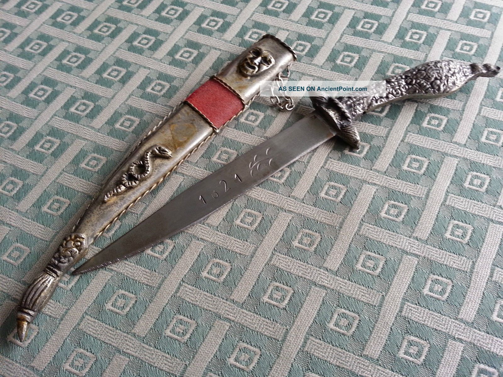 Antique 19thc Muslim Arabian Empire Letter Opener Knife Sword Dagger C1821 Russian photo