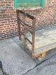 Vintage 3 Wheel Industrial Cart - Iron & Wood Plank Construction Old Steam Punk 1900-1950 photo 6