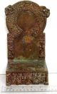 Exquisite 2 Piece Mandalay Period Set Bronze Gautama Buddha And Bronze Stand Statues photo 3