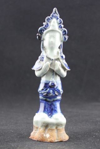Oriental Vintage Handwork Porcelain Rare Buddha Sculpture Guanyin▃▄▅▆ █ photo
