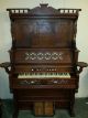 Antique High - Back Pump Organ With Ornate Carvings Mid 1800 ' S Keyboard photo 1