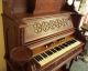 Antique High - Back Pump Organ With Ornate Carvings Mid 1800 ' S Keyboard photo 3