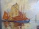 Old Oil Painting Marine Scene Signed L.  V.  Ferenczy Hungary Other photo 5