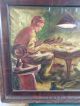Old Oil Painting Shoemakers Scene Signed L.  V.  Ferenczy Hungary Other photo 2
