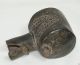 Rare Antique Pre Columbian Pottery Vessel Blackware Frog Bottle Chimu Peru A/f Latin American photo 1