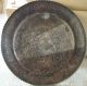 Antique Persian Isfahan Copper Tray King Hunting Scene Metalware photo 11