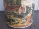 Rare Old Church Scene Antique Metal Steel Kerosene Gas Can Oil Handle Primitives photo 1