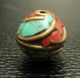 Old Bead Tibet Red Coral,  Stone Turquoise Thai Amulet Decor Any Accessories 16 Amulets photo 1