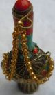 China ' S Old Handmade Turquoise Gold Inlaid Gold Necklace Snuff Bottle Snuff Bottles photo 2
