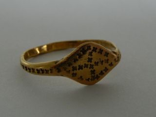 Varagian Gold Ring 950 - 1100 A.  D. photo