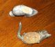 Primitive Antique Metal Pin Cushion Kitty Cat & Shoe Slipper 2 Victorian Primitives photo 5
