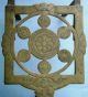 Early Decorated Brass And Iron Adjustable Trivet By W.  T.  & S.  (wm.  Tonk & Sons) Trivets photo 2