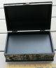 Toleware Black & Beige Cloth Covered Wood Chest Box W/ 3 Drawers 9 X 5 