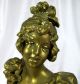 Antique Gold Gilt French Womens Bust Statue - 11 Inch Tall Metalware photo 1