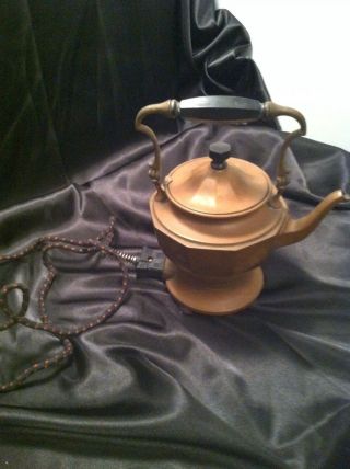 Vintage Landers Frary & Clark Electric Copper Kettle - Gorgeous Estate Find photo