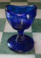An Antique Cobalt Blue Glass Pedestal Eye Bath Made In Usa By W.  T.  & Co. Other photo 2