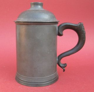 Rare Early 19th Century Mudge’s Patent Pewter Tankard Inhaler photo