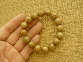 100% Natural A Jade Jadeite Yellow Brown Bead Beads Bangle Bracelet 175860 photo
