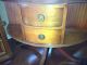 Leather Top Drum Table 1900-1950 photo 1