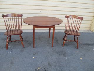 52561 Hitchcock 3 Pc Dining Set Drop Leaf Table With 2 Chairs photo
