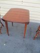 52561 Hitchcock 3 Pc Dining Set Drop Leaf Table With 2 Chairs Post-1950 photo 6