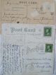 Antique Edwardian Leather Gloves,  Silk Collar Skeleton Key Postcards Buttons Victorian photo 8